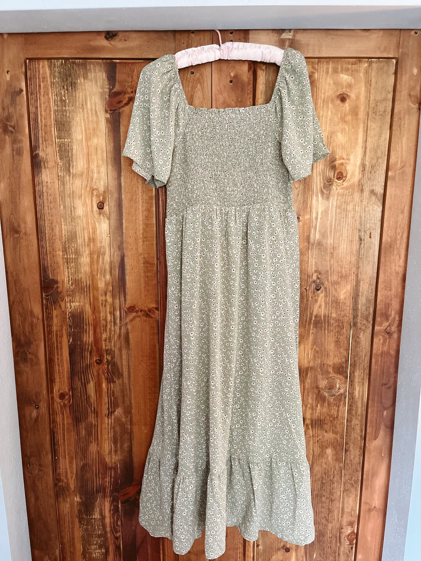 Smocked Midi Dress