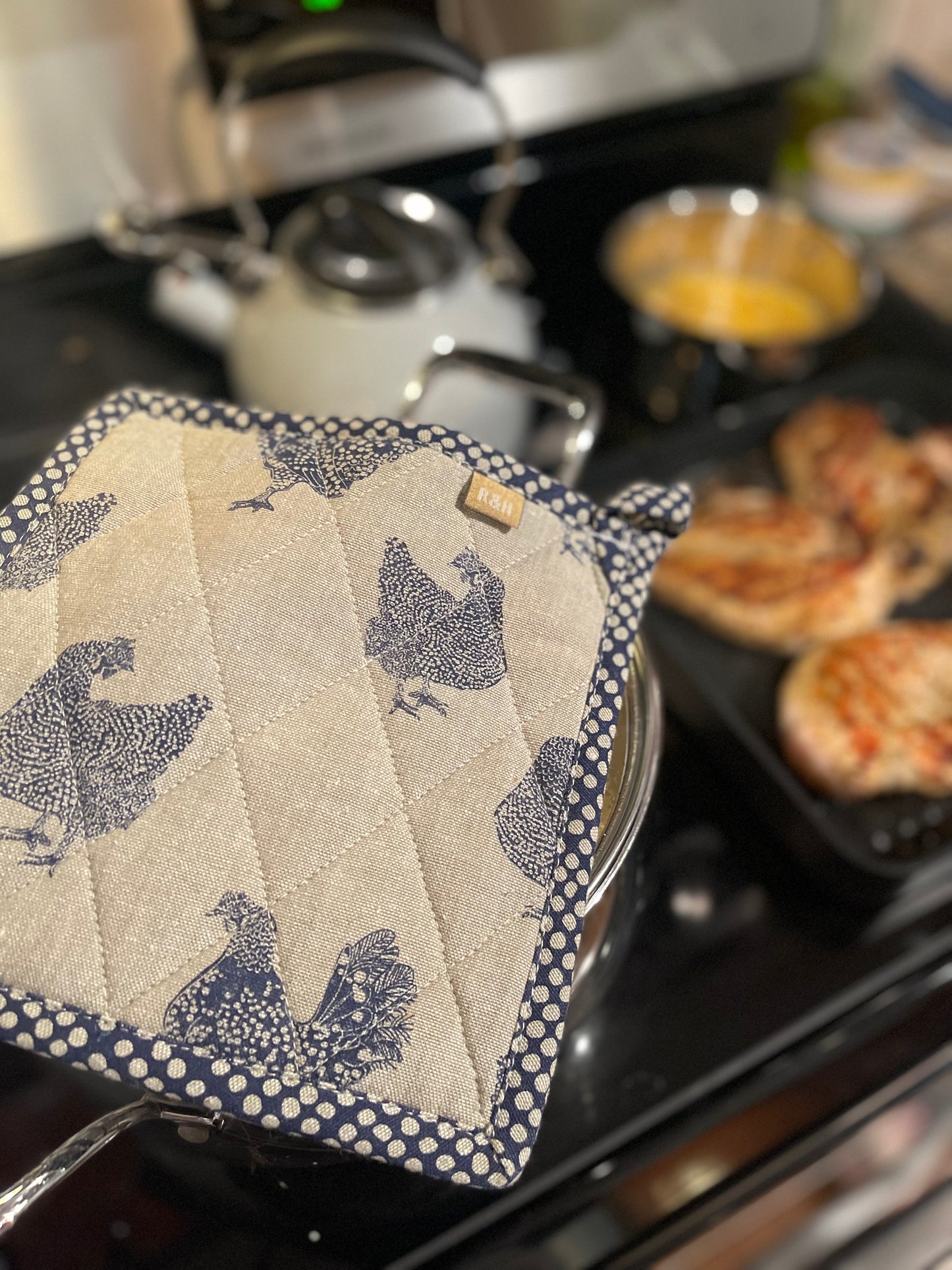 Hen Pot Holder - Blue