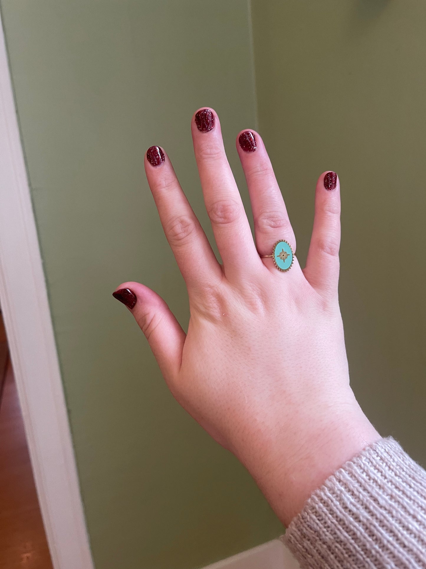 Turquoise Enamel Ring