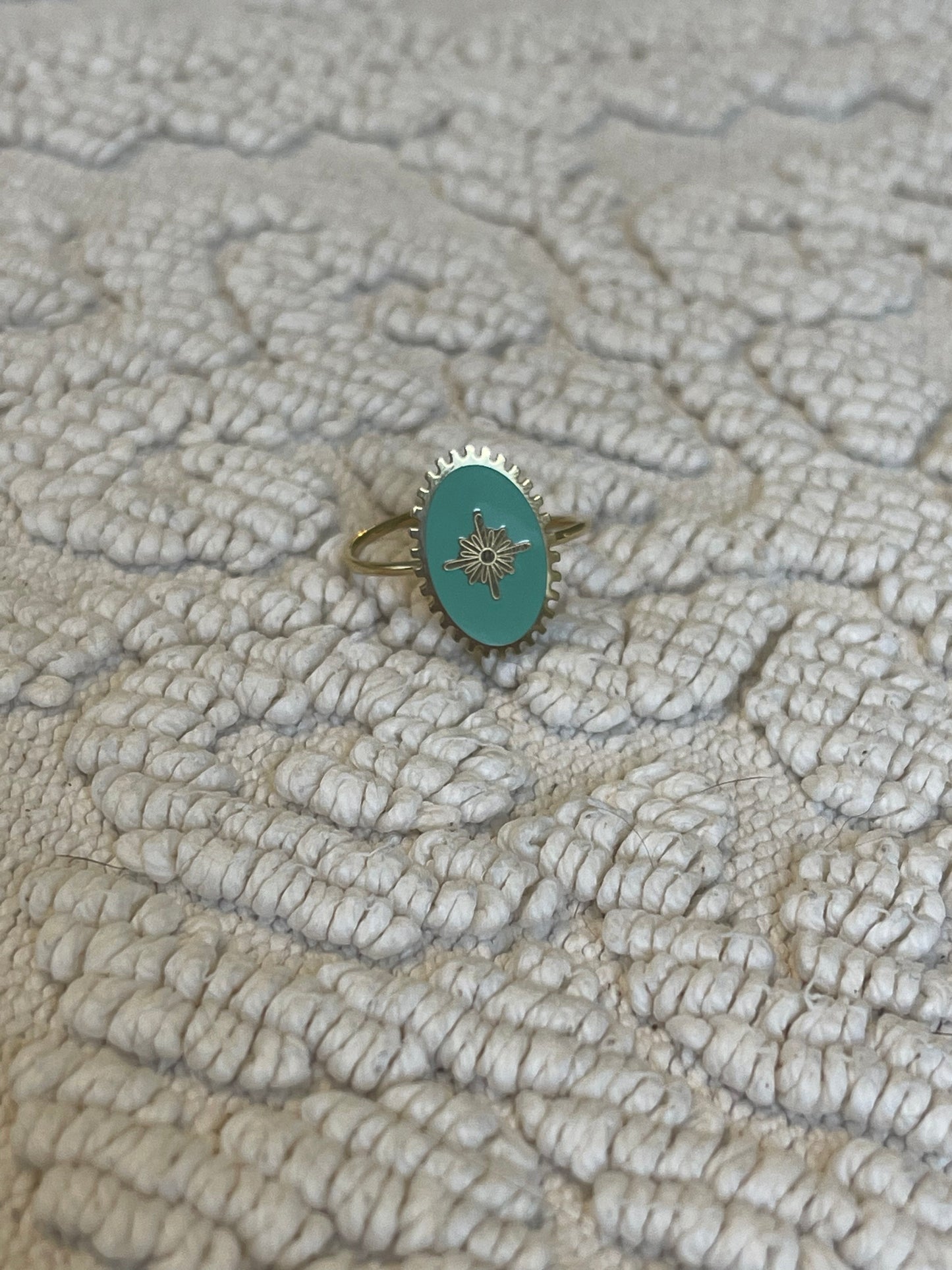 Turquoise Enamel Ring