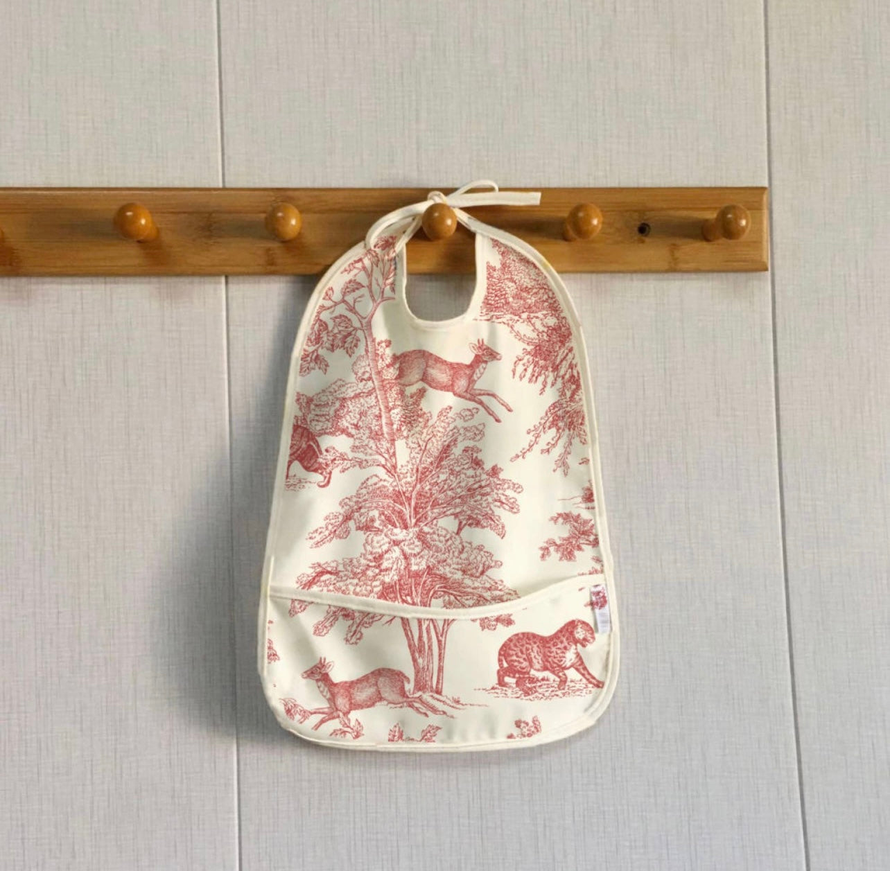 French Toile Baby Bib