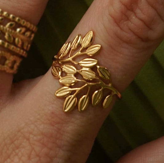 Golden Branch Ring