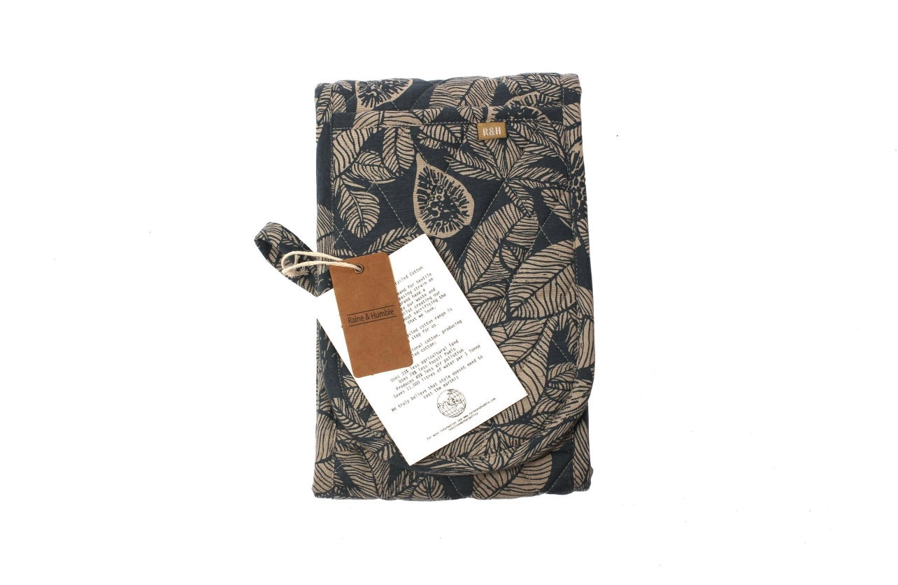 Fig Tree Double Oven Glove - Dark Blue