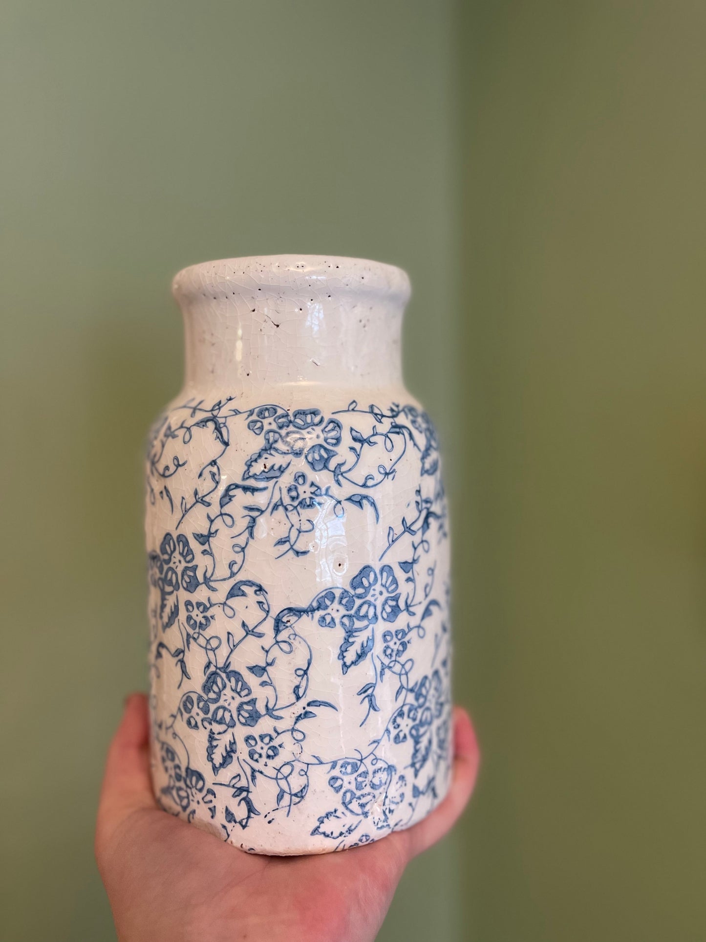 Vintage Blue Vase - Large